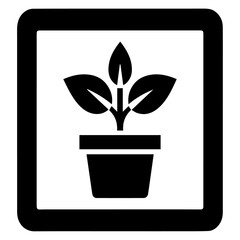 A Plant on the Tab Vector art illustration black color