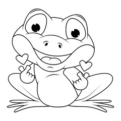 coloring frog animal cartoon