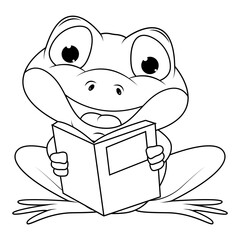 coloring frog animal cartoon