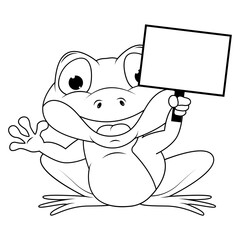 coloring frog animal cartoon