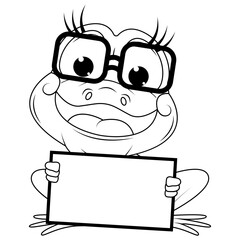 coloring frog animal cartoon