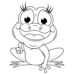 coloring frog animal cartoon