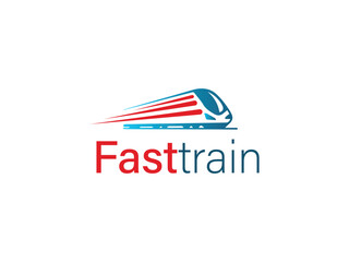 Fast train logo icon vector design template