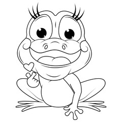 coloring frog animal cartoon