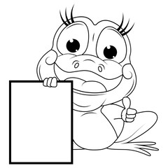 coloring frog animal cartoon