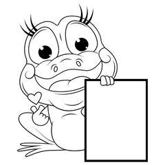 coloring frog animal cartoon