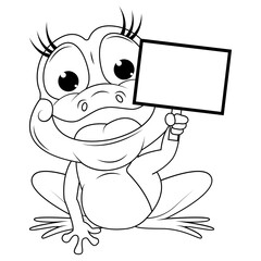 coloring frog animal cartoon