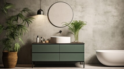 Modern minimalist bathroom