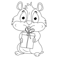 coloring hamster animal cartoon