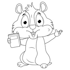 coloring hamster animal cartoon