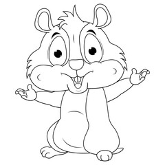coloring hamster animal cartoon