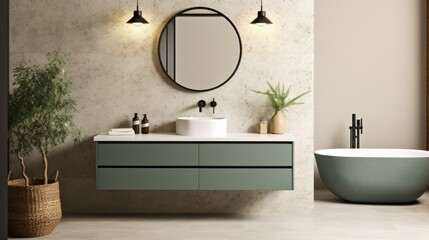 Modern minimalist bathroom