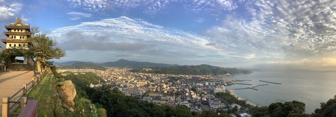 A view of Sumoto city from Mt. Mikuma on Awaji Island