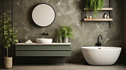 Modern minimalist bathroom