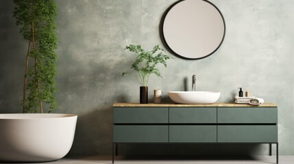 Modern minimalist bathroom