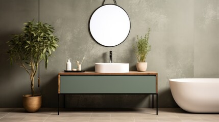 Modern minimalist bathroom