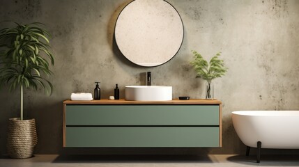 Modern minimalist bathroom