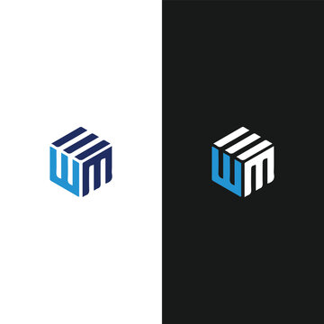 EWM logo. E W M design. White EWM letter. EWM, E W M letter logo design. Initial letter EWM linked circle uppercase monogram logo.