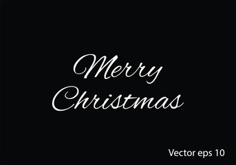 Fototapeta na wymiar Merry Christmas stylish text design illustration
