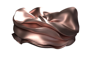 Golden Luxury: Abstract 3D Gold Cloth Illustration for Sumptuous Designs