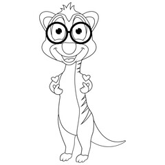coloring meerkat animal cartoon
