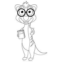 coloring meerkat animal cartoon