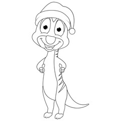 coloring meerkat animal cartoon