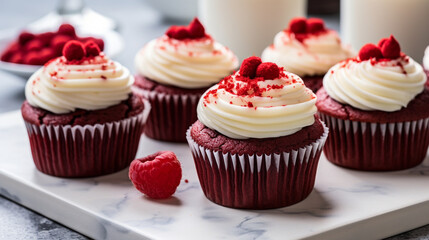 cupcakes with cream HD 8K wallpaper Stock Photographic Image 