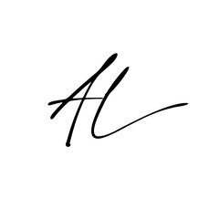 Obraz premium A hand-drawn signature logo design template 