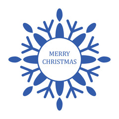 Christmas snowflake frame Greeting card template for congratulations