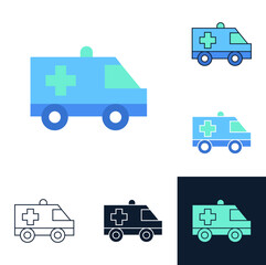 Icons Ambulance from Medical Assistance Related Vector Simple.