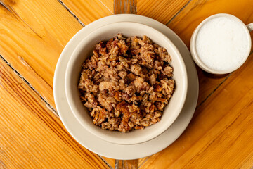 Baked oatmeal in a bow