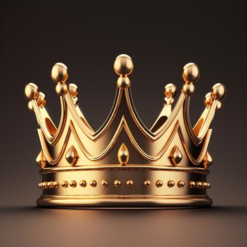 a gold crown with dots