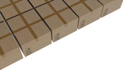 cargo package boxes isolated png deliver logistics 