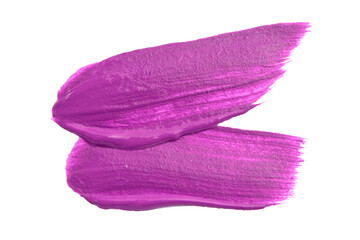 acrylic paint smear isolated on white background.