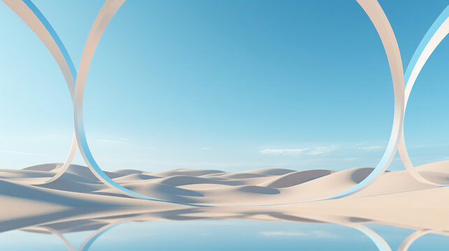 3d render. Abstract minimalist aesthetic background