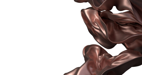 Golden Luxury: Abstract 3D Gold Cloth Illustration for Sumptuous Designs