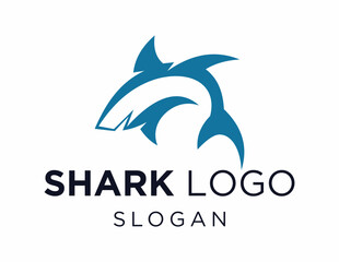 Naklejka premium Logo design about Shark on a white background. made using the CorelDraw application.