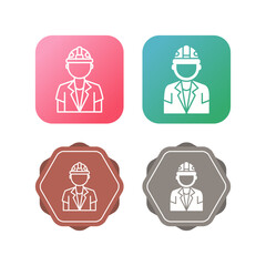 Fototapeta premium Worker Vector Icon