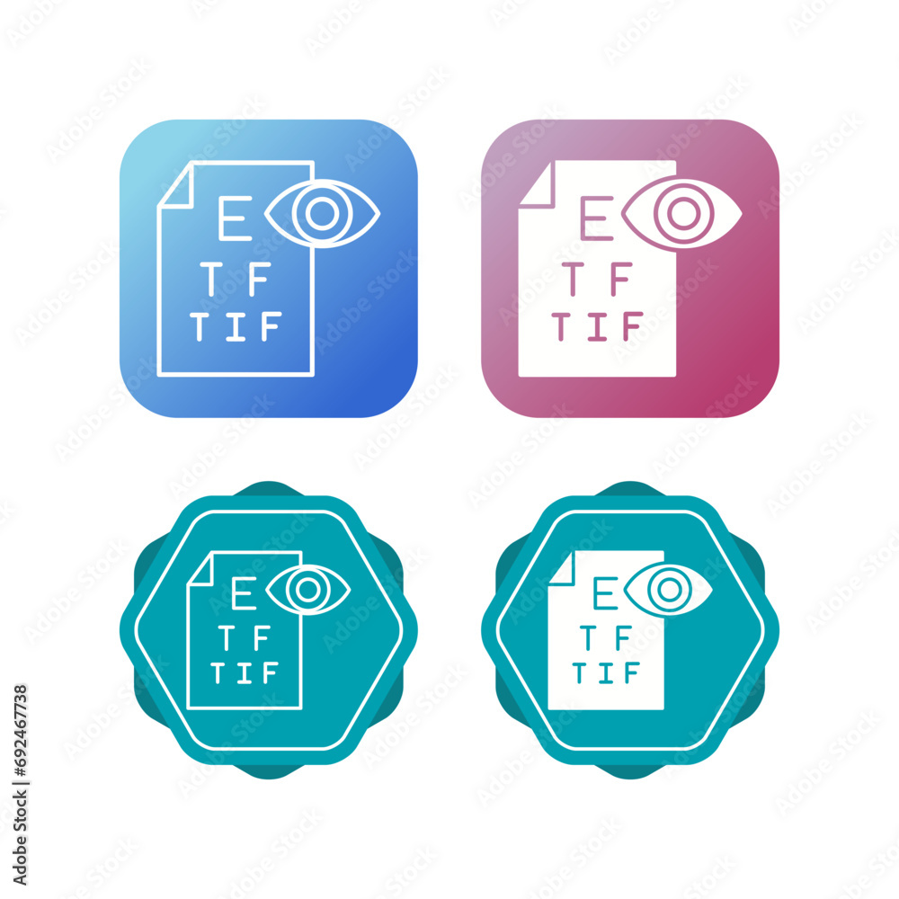 Poster eye test vector icon