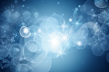 Blue Abstract Geometric Circle Pattern Design