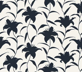 seamless pattern with abstract flower.