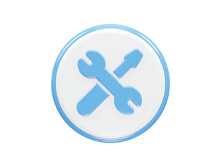Tools icon 3d rendering element illustration 