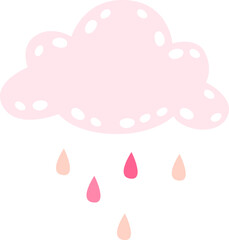 Rainy Cloud Hand Drawn