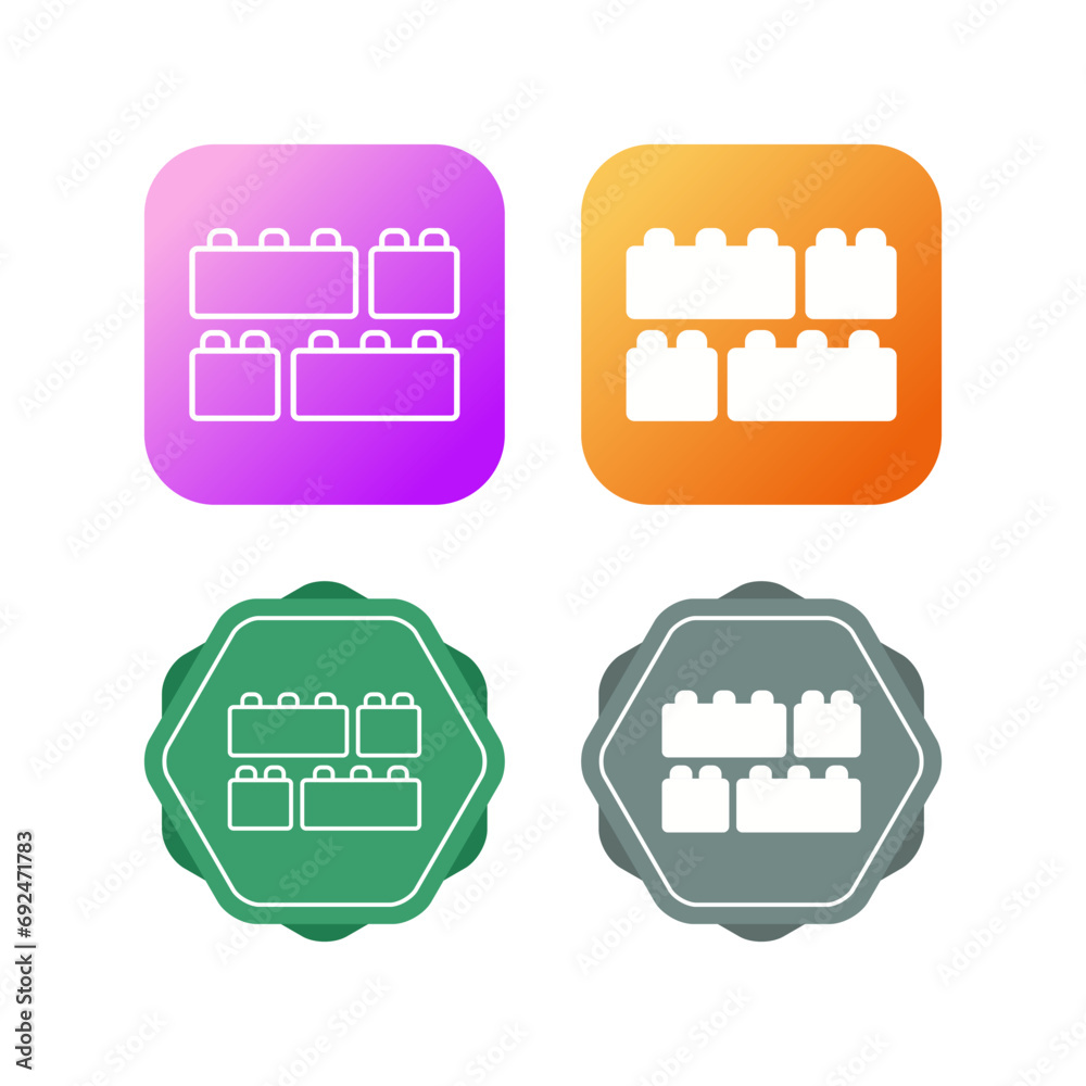 Canvas Prints Toy Blocks Vector Icon