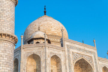 views of amazing taj mahala palace in agra, india