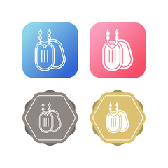 Army Dog Tag Vector Icon