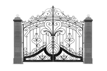 Gate with columns. B.