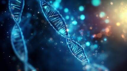 Genetic code twisting biotechnology close-up image - obrazy, fototapety, plakaty