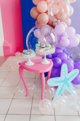 Birthday party in mermaid style for baby girl 5 years old